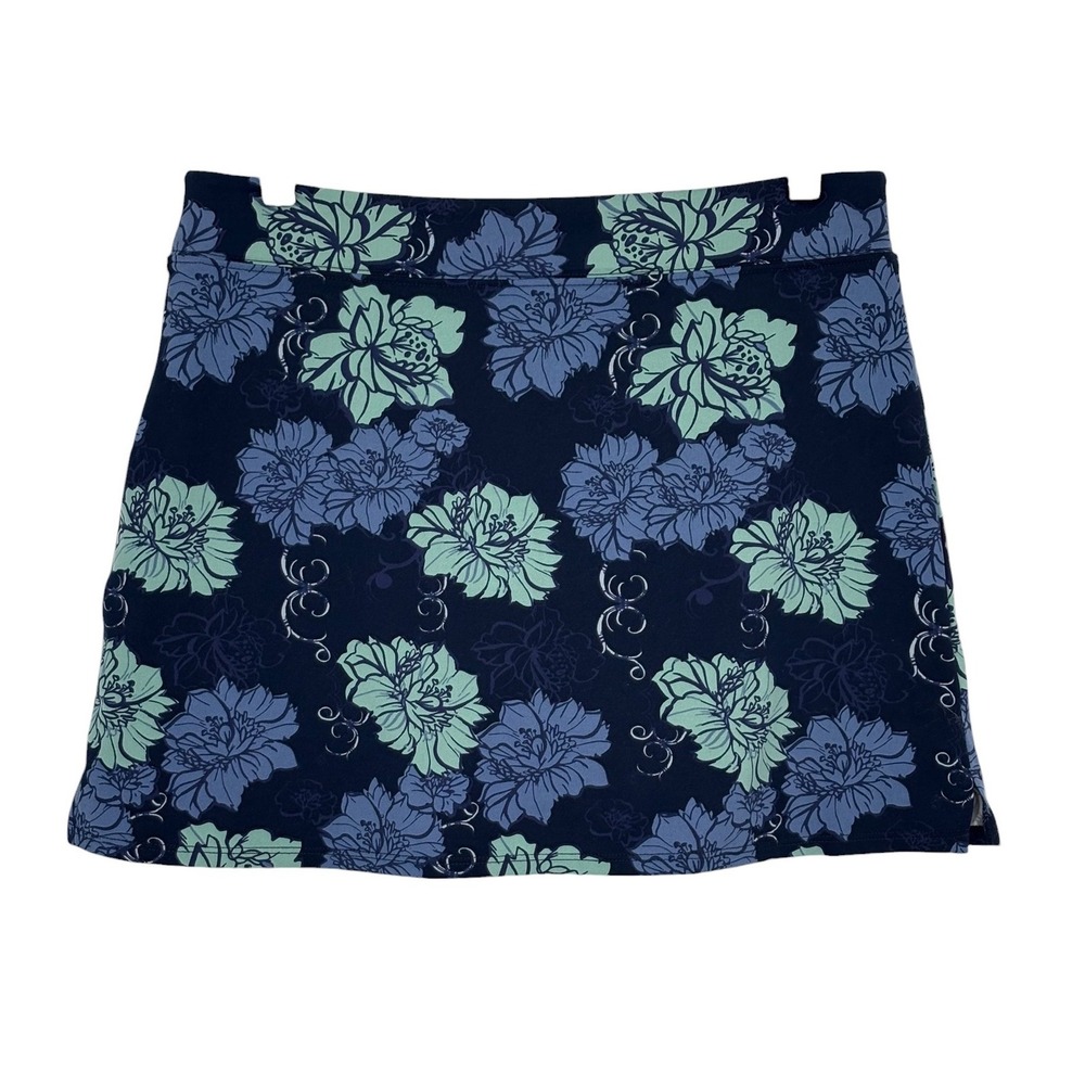 Tranquility by Colorado Clothing Skort Navy Blue Floral Athletic Medium